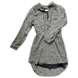 DV by Dolce Vita Cream & Black Shirt Dress - Med